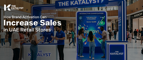 Brand activation UAE campaign inside a Dubai retail store with live consumer engagement and product display