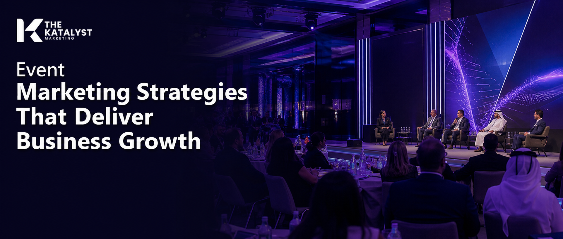 Event marketing strategy session showing corporate brand event setup and audience engagement in UAE